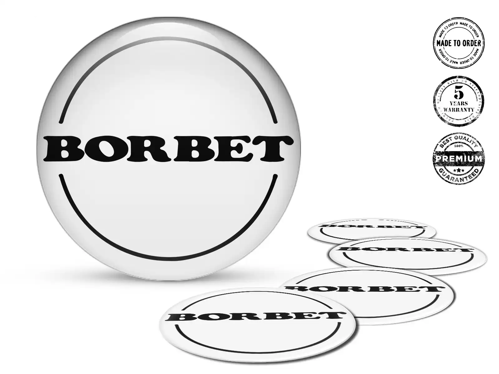 Borbet Rim Domed Stickers High Quality Quantum Prism
